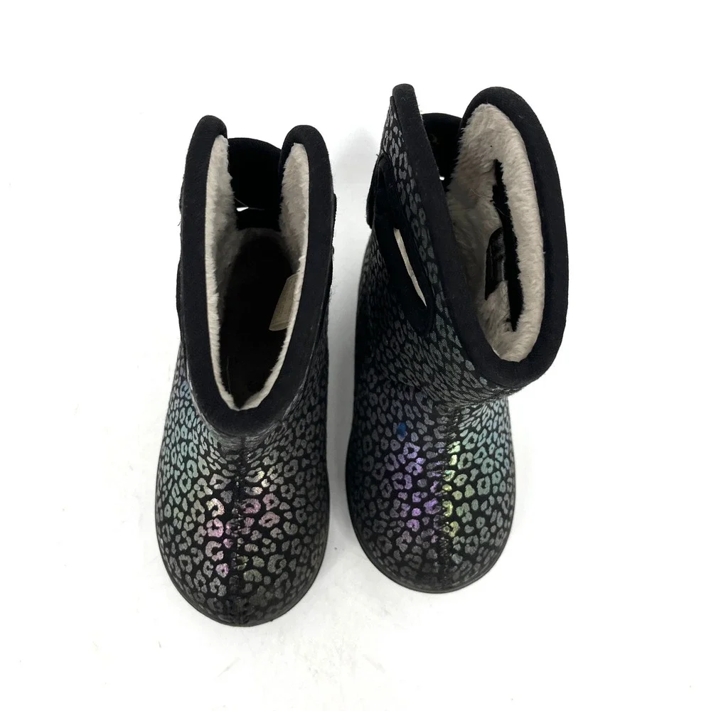 Bogs Kids Boots‎ Rainbow Leopard Print Insulated Pull On Winter Toddler Size 7
